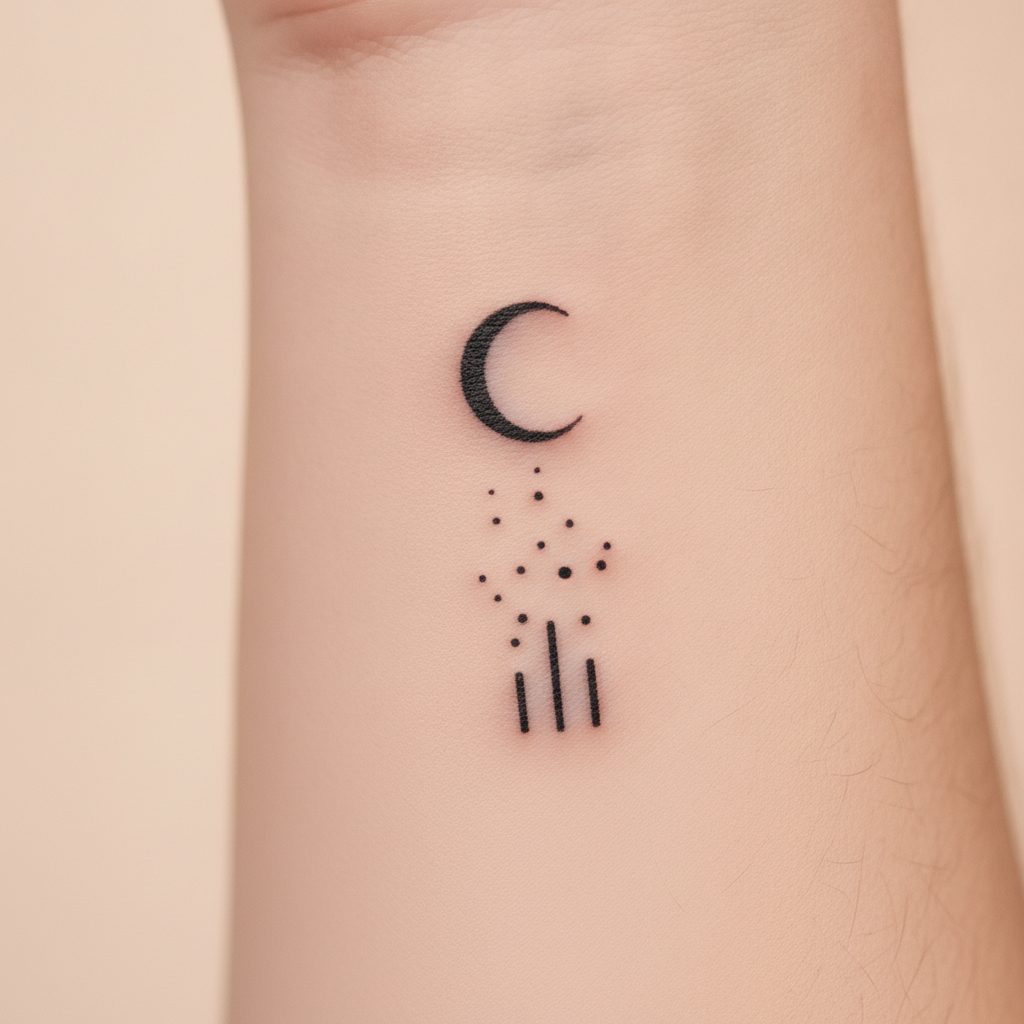 Minimalist Crescent & Spark