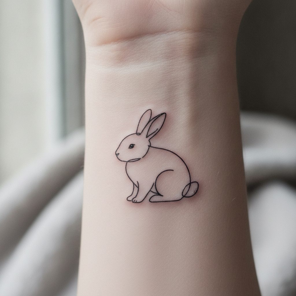 Single-Line Contoured Rabbit