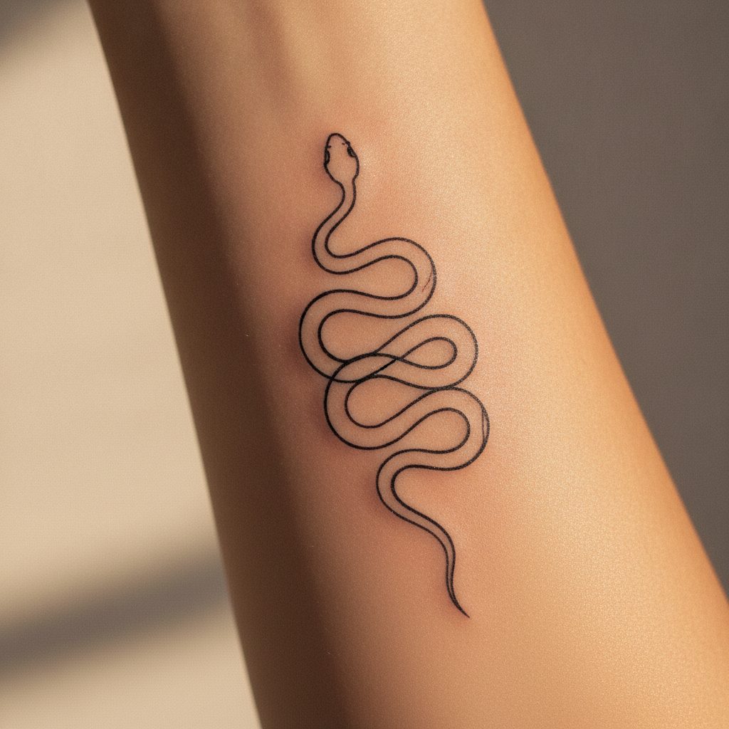 Minimalist Contour Snake