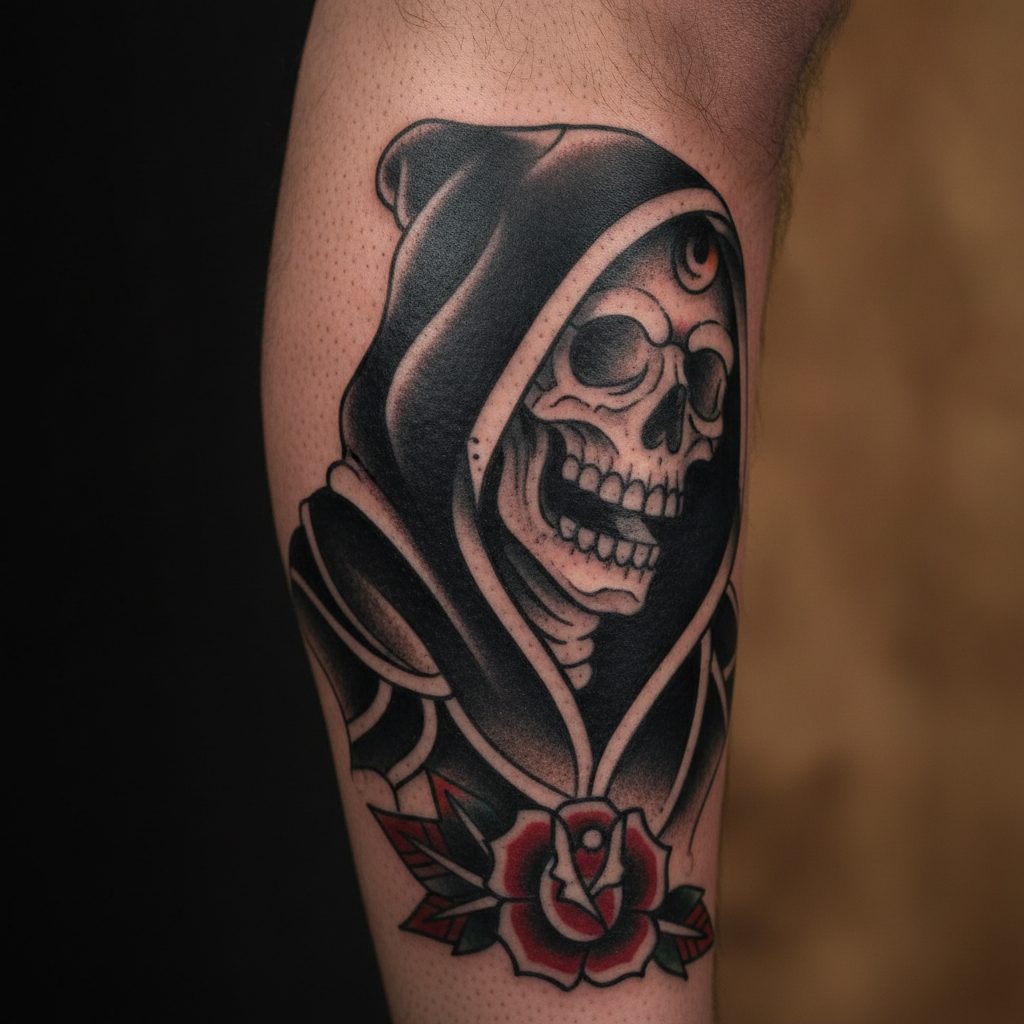 American Traditional Death's Head